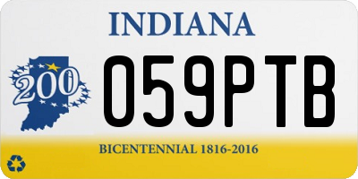 IN license plate 059PTB