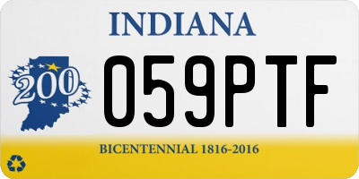 IN license plate 059PTF
