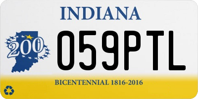 IN license plate 059PTL