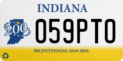 IN license plate 059PTO