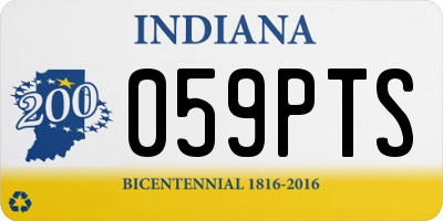 IN license plate 059PTS