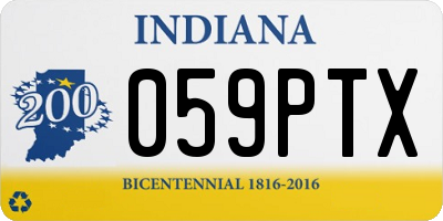 IN license plate 059PTX