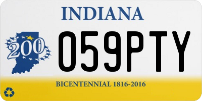 IN license plate 059PTY