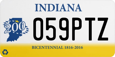 IN license plate 059PTZ