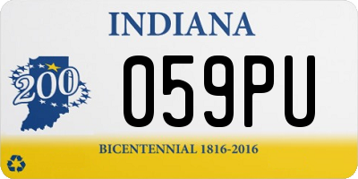 IN license plate 059PU