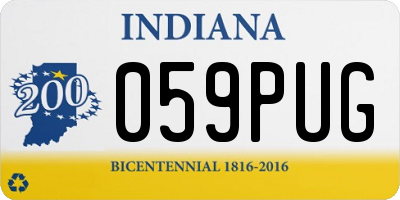 IN license plate 059PUG