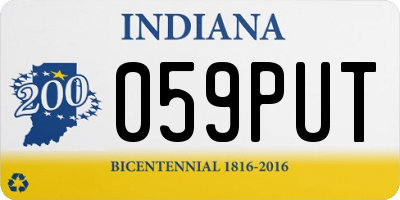 IN license plate 059PUT