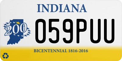 IN license plate 059PUU