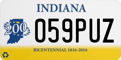 IN license plate 059PUZ