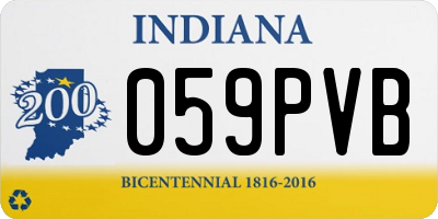 IN license plate 059PVB