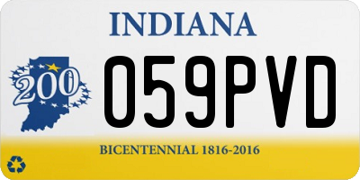 IN license plate 059PVD