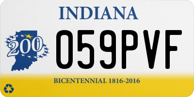 IN license plate 059PVF