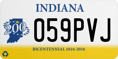 IN license plate 059PVJ