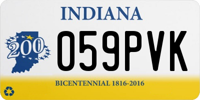 IN license plate 059PVK