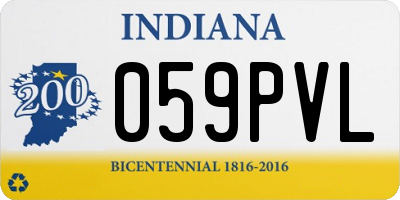 IN license plate 059PVL