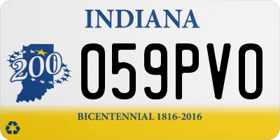 IN license plate 059PVO