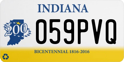 IN license plate 059PVQ