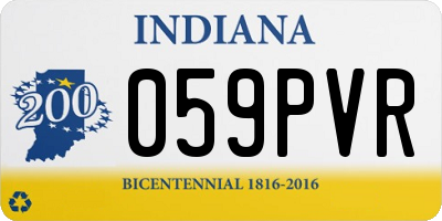 IN license plate 059PVR