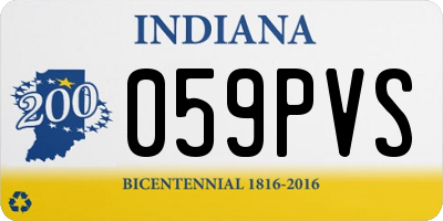 IN license plate 059PVS