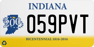 IN license plate 059PVT