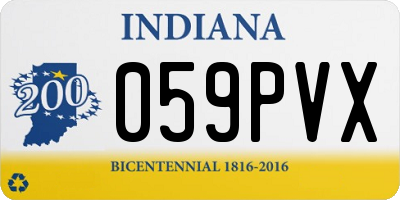 IN license plate 059PVX