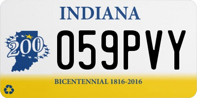 IN license plate 059PVY
