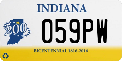 IN license plate 059PW