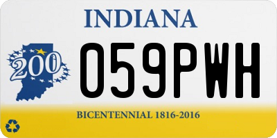IN license plate 059PWH