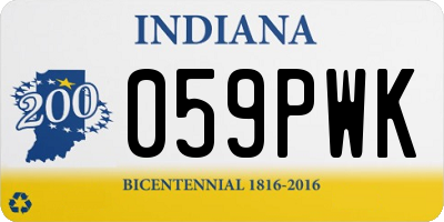 IN license plate 059PWK