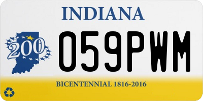 IN license plate 059PWM