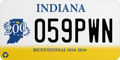 IN license plate 059PWN