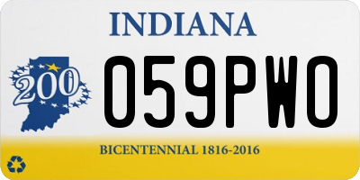 IN license plate 059PWO