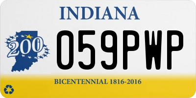 IN license plate 059PWP