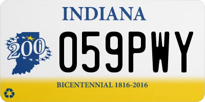 IN license plate 059PWY