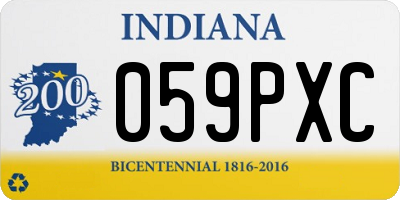 IN license plate 059PXC