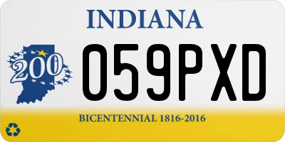 IN license plate 059PXD