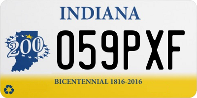 IN license plate 059PXF