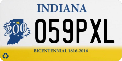 IN license plate 059PXL