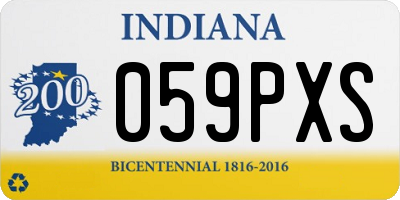 IN license plate 059PXS