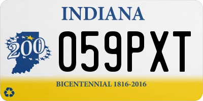 IN license plate 059PXT