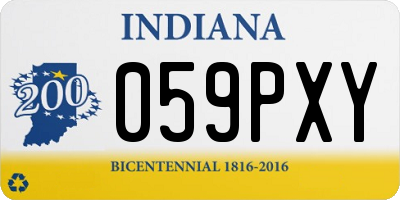 IN license plate 059PXY