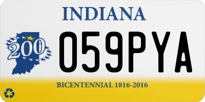 IN license plate 059PYA