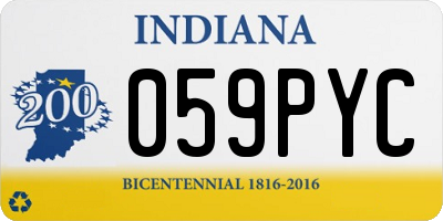 IN license plate 059PYC
