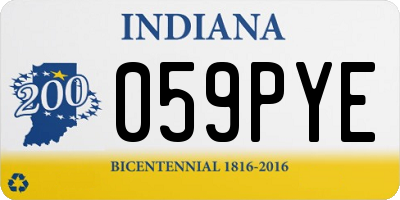 IN license plate 059PYE