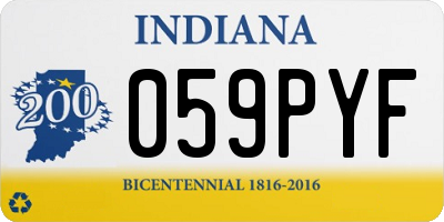IN license plate 059PYF