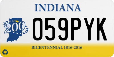 IN license plate 059PYK