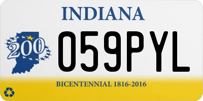 IN license plate 059PYL
