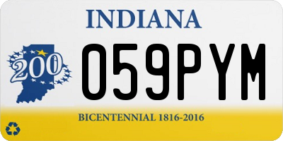 IN license plate 059PYM