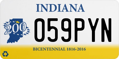 IN license plate 059PYN