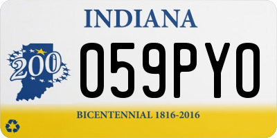 IN license plate 059PYO